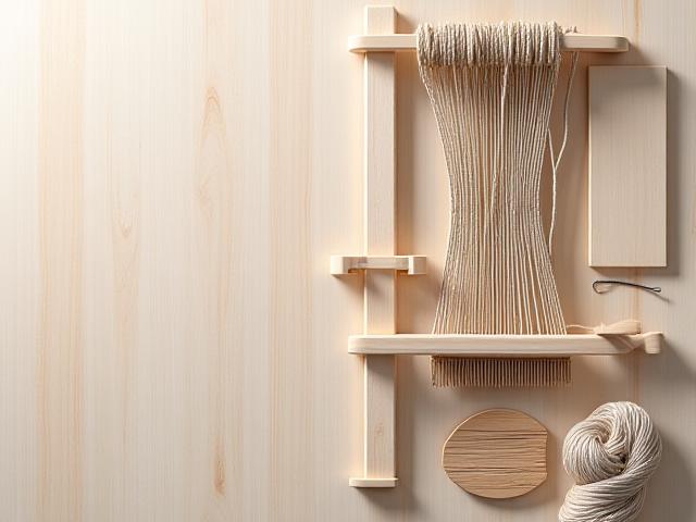 Kit Arazzo Salus per tessitura, include telaio in legno, filati di lana di alta qualità, pettine e aghi